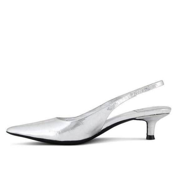 Jeffrey Campbell Persona Slingback Heel in Silver 10 New with Box Womens - Picture 4 of 13